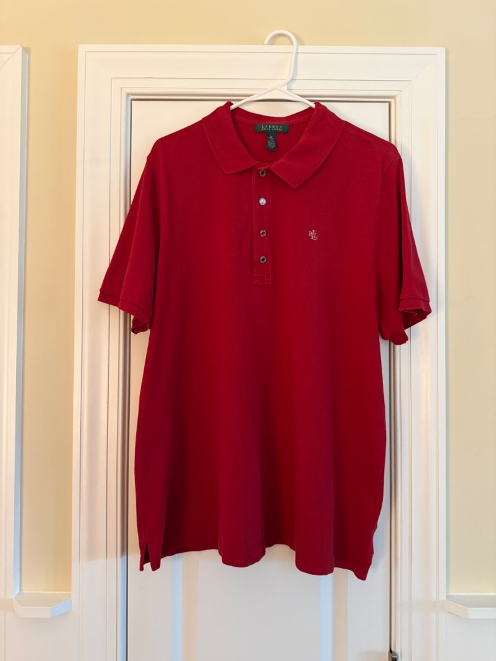 Lauren Ralph Lauren women's red pique polo 2X